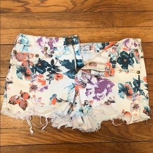 Free People Floral Shorts